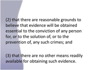 Wiretap Evidence Anti wiretapping-act | PPTX