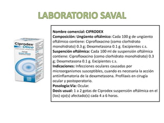 Nombre comercial: OFTASONA-N
Composiciòn: Solución oftálmica: cada 100 ml de
solución oftálmica estéril contiene: Betameta...