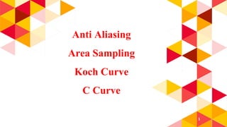 Anti Aliasing
Area Sampling
Koch Curve
C Curve
1
 