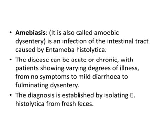 Antiamoebics Drugs acting on amoeba and dysentery | PPT