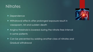 Pharmacology: Drugs used in Angina pectoris | PPTX