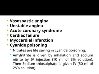 Cynide Injection antianginal drugs.pptttttttttttttttttttt | PPTX