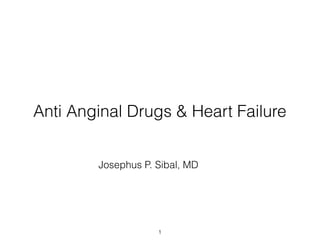 Anti Anginal Drugs & Heart Failure


        Josephus P. Sibal, MD




                    !1
 