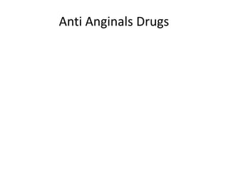 Anti Anginals Drugs
 