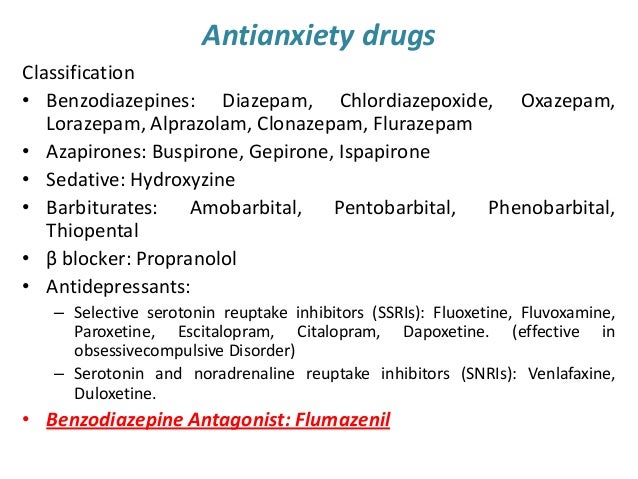 Antianxiety drugs