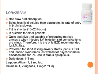 Antianxiety drugs pharmacology | PPTX