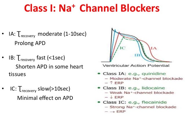 Antiarrhythmic Class Chart