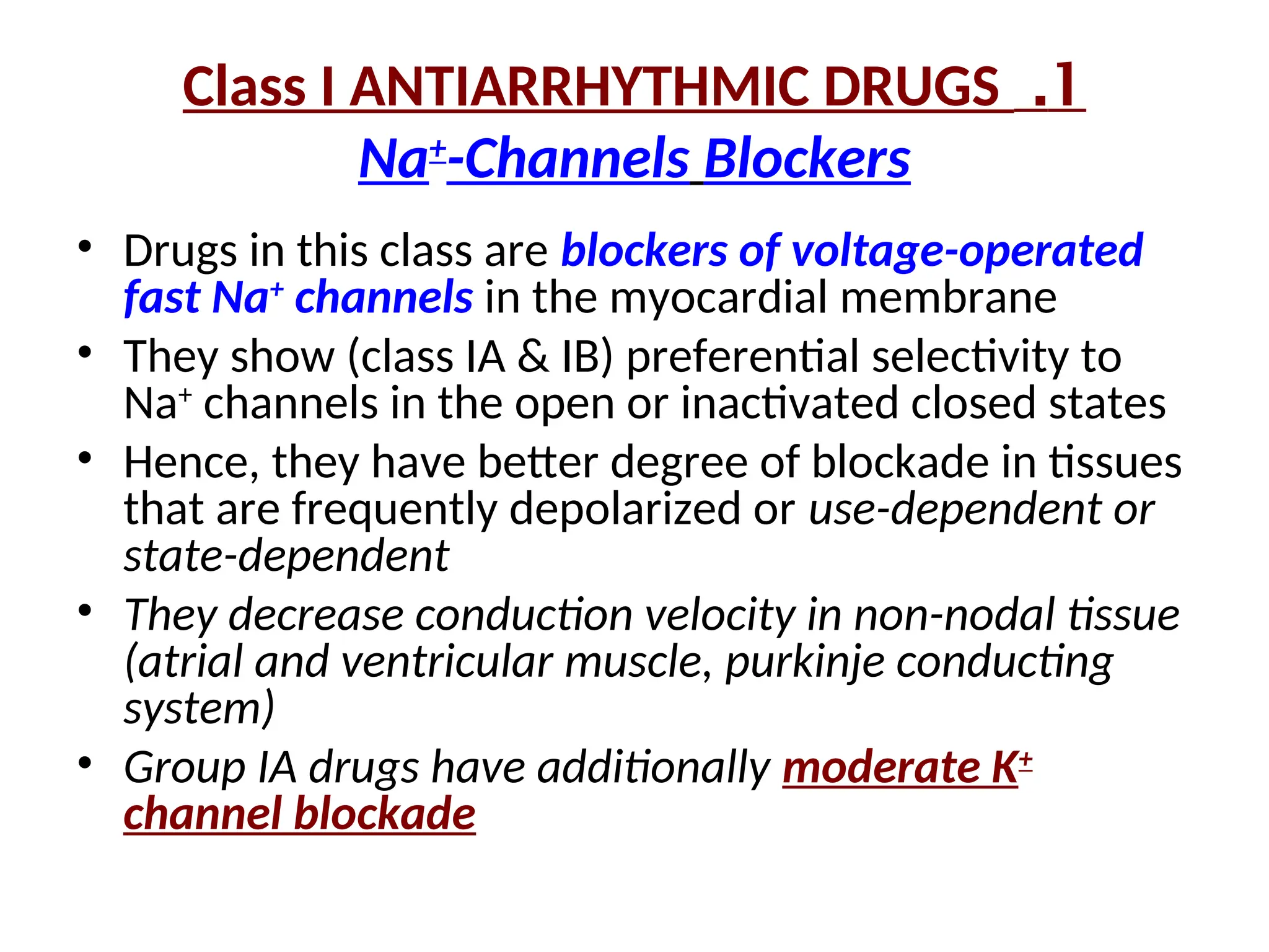 antiarrhthmic drugs for the management of most common disorders | PPT