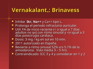 Fármacos Antiarrítmicos, mecanismo de acción | PPT