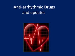 Anti-arrhythmic Drugs
and updates
 