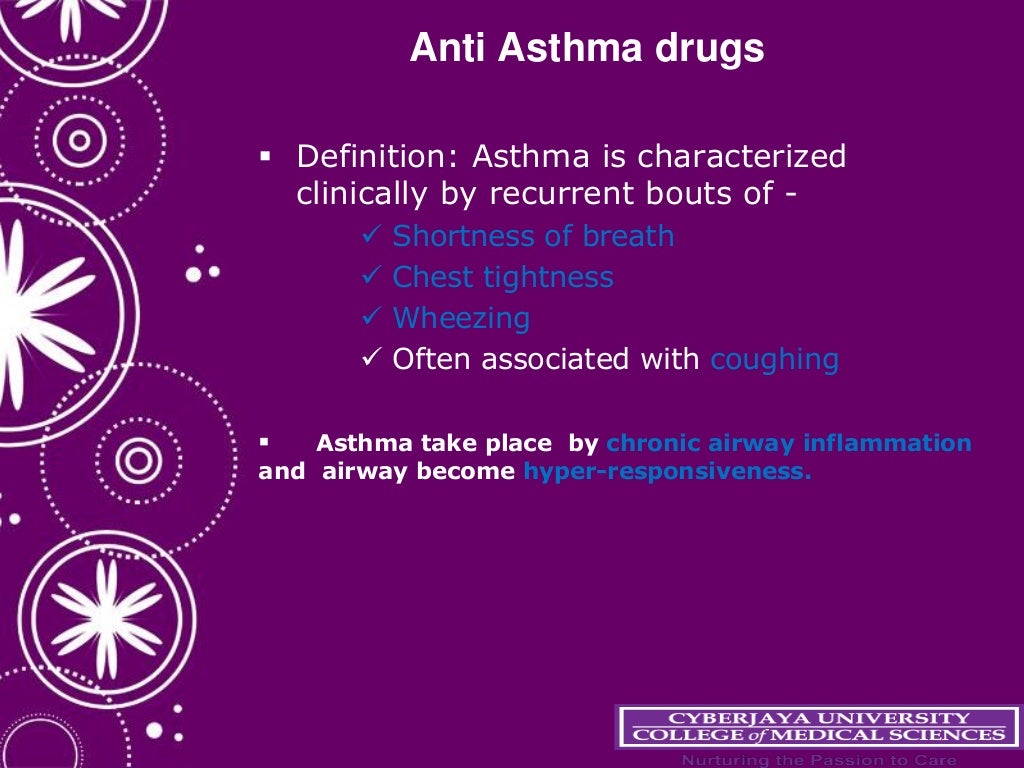 Anti asthma drugs