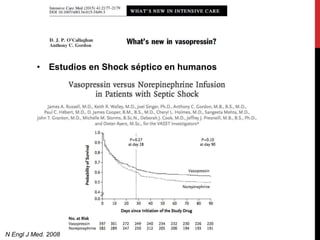 • Estudios en Shock séptico en humanos
N Engl J Med. 2008
 