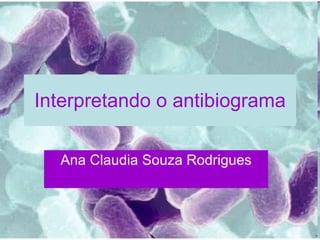 Interpretando o antibiograma Ana Claudia Souza Rodrigues 