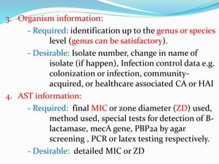 Clsi Ast Antibiogram CLSI Recommendations | PPTX