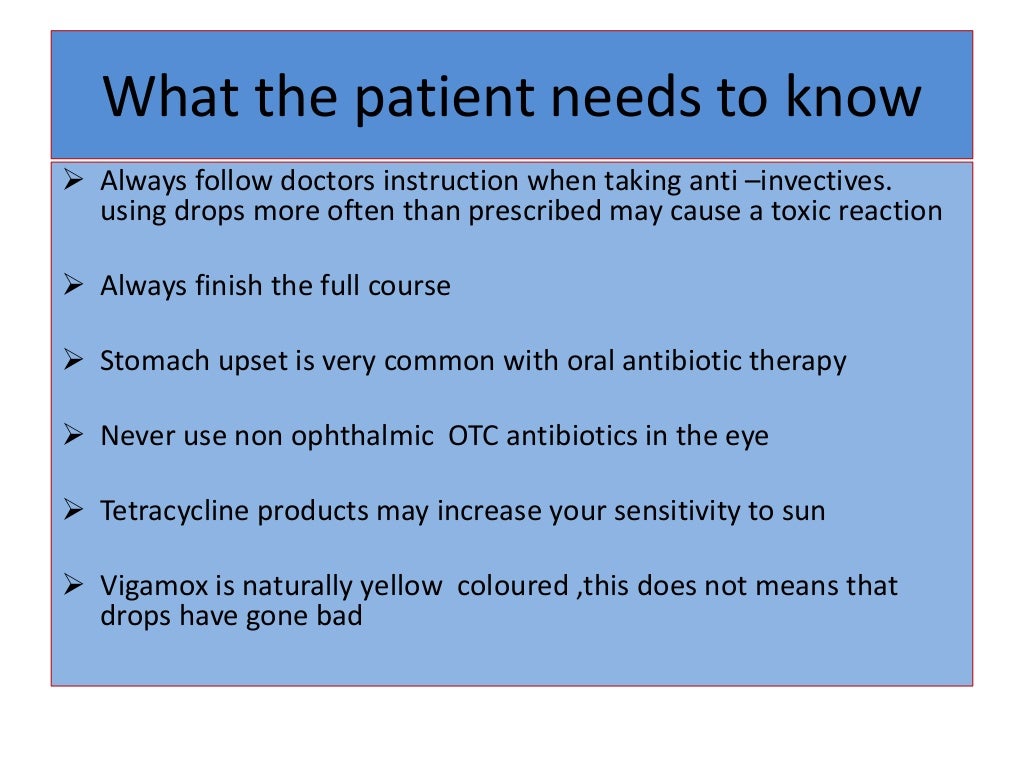Antibiotic drug for eye diseases