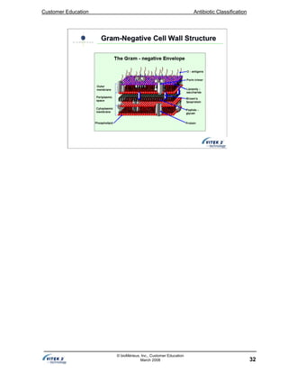 Customer Education Antibiotic Classification
32
© bioMérieux, Inc., Customer Education
March 2008
GramGram--Negative Cell Wall StructureNegative Cell Wall Structure
 