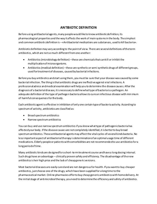 Antibiotic definition