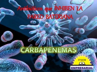 Antibióticos que INHIBEN LA 
PARED BATERIANA 
 