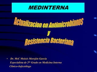 • Dr. MsC Moisés Morejón García
Especialista de 2do Grado en Medicina Interna
Clínico-Infectólogo
MEDINTERNA
 