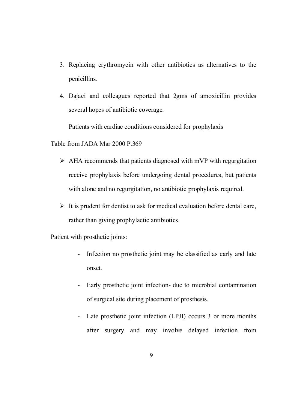 Antibiotic prophylaxis