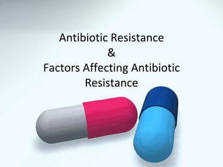 Antibiotic Resistance & Factors Affecting Antibiotic Resistance 