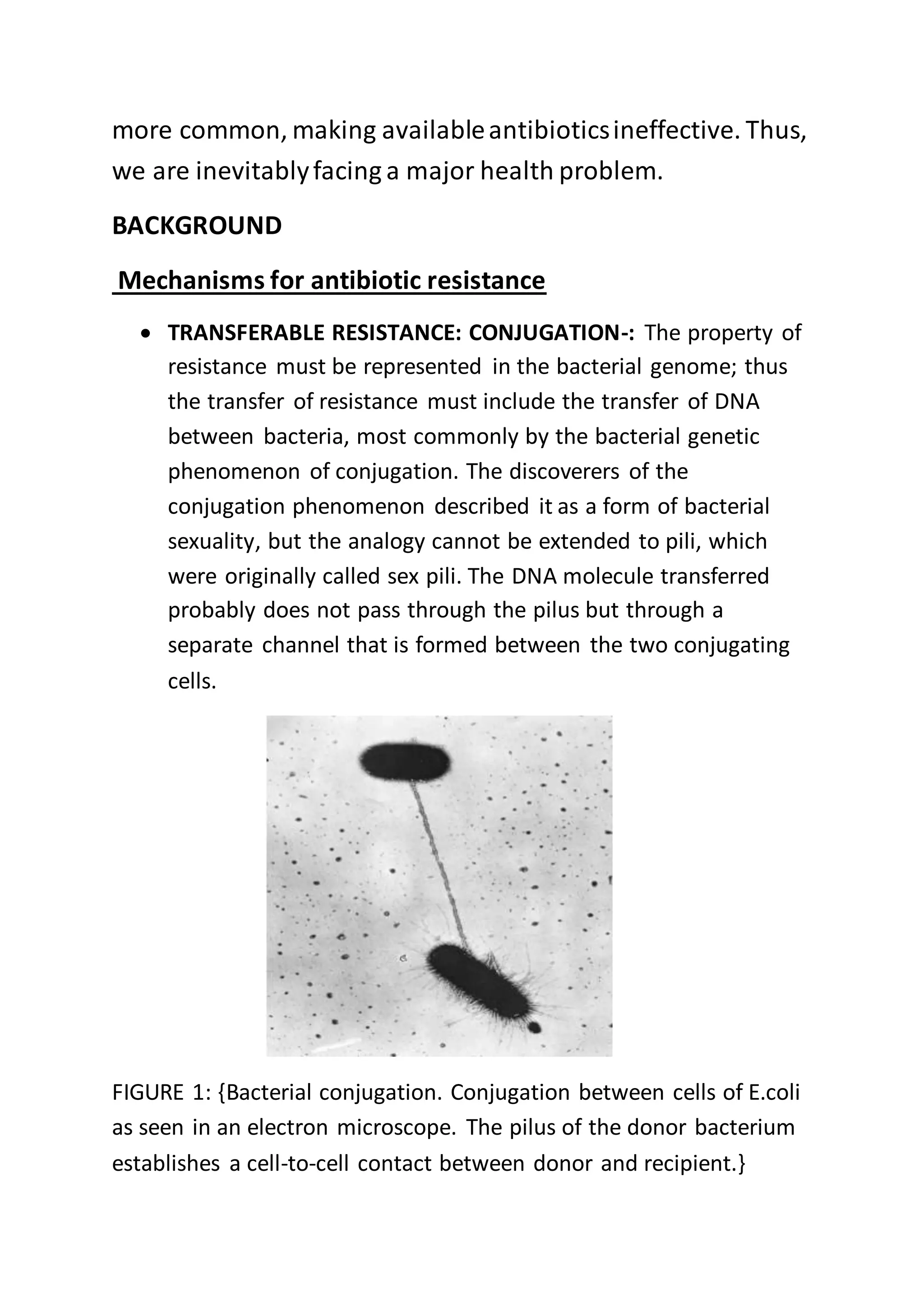 Transferable Resistance Antibiotic resistance | DOCX