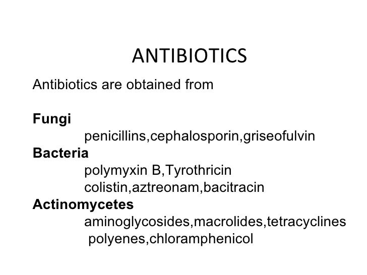 Antibiotics