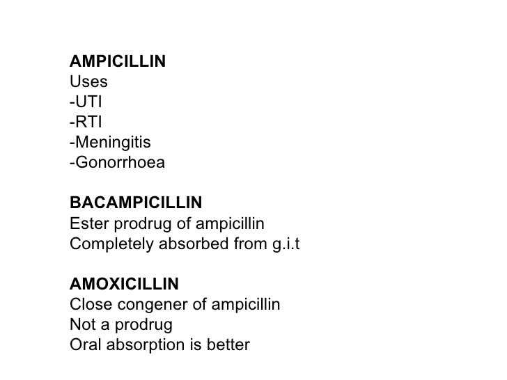 Ampicillin And Amoxicillin Metabolism