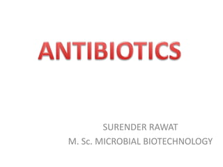SURENDER RAWAT 
M. Sc. MICROBIAL BIOTECHNOLOGY 
 