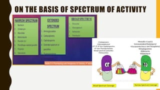 ON THE BASIS OF SPECTRUM OF ACTIVITY
 