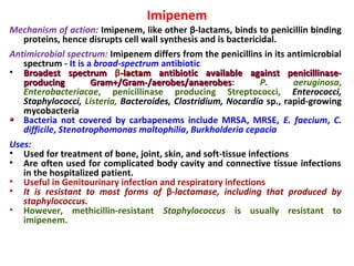 Picture of Antibiotics acting on cell wall 3 Carbapenems and Monobactums 03-05 ...