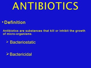 Antibiotics basics for clinicians | PPT