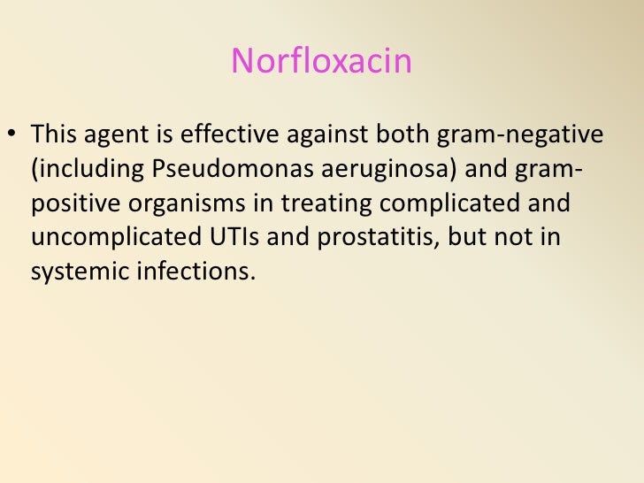 Norfloxacin Dosage For Gonorrhea