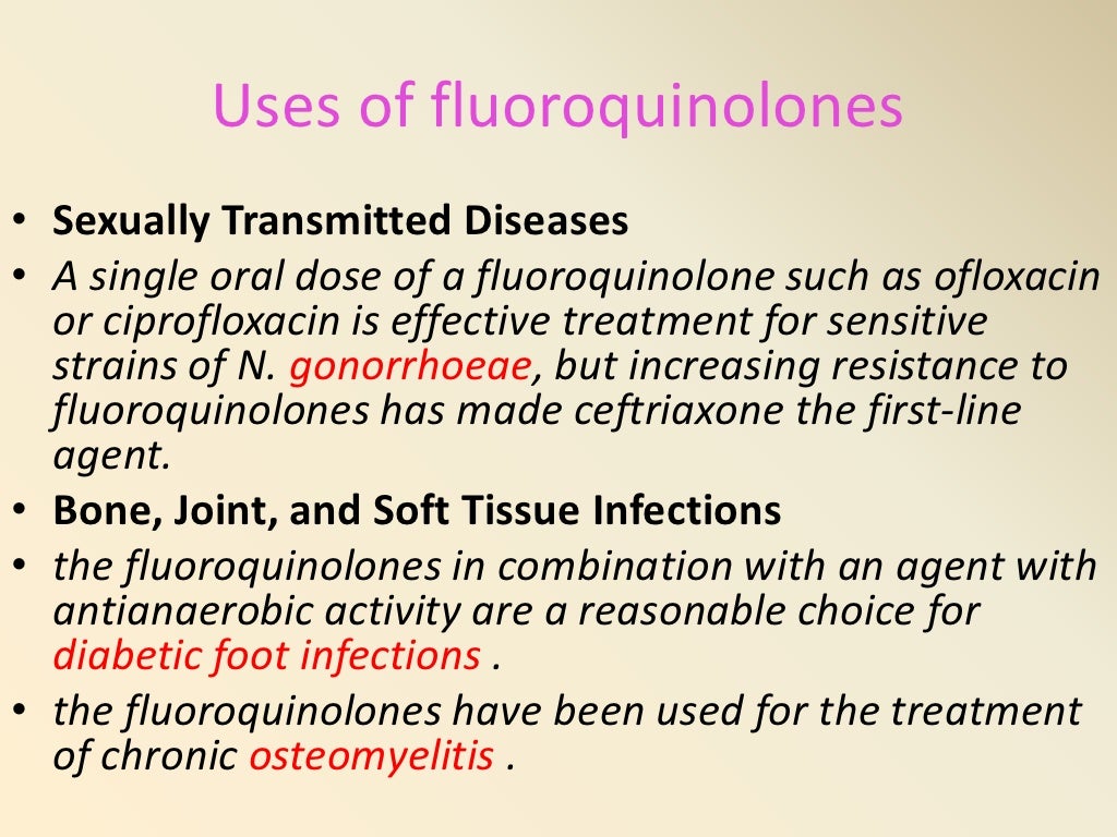 Antibiotics course quinolones