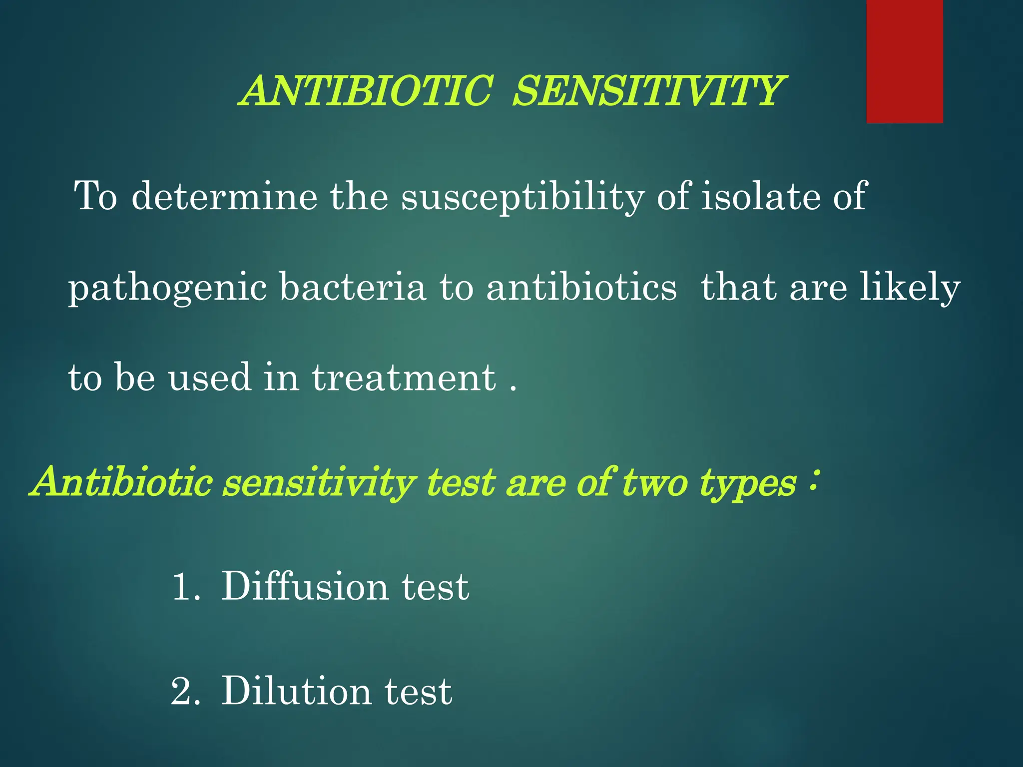antibiotic sensitivity test on pathogenic bacteria. | PPT