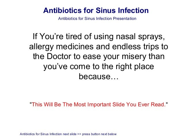 what antibiotics are used for severe sinus infection