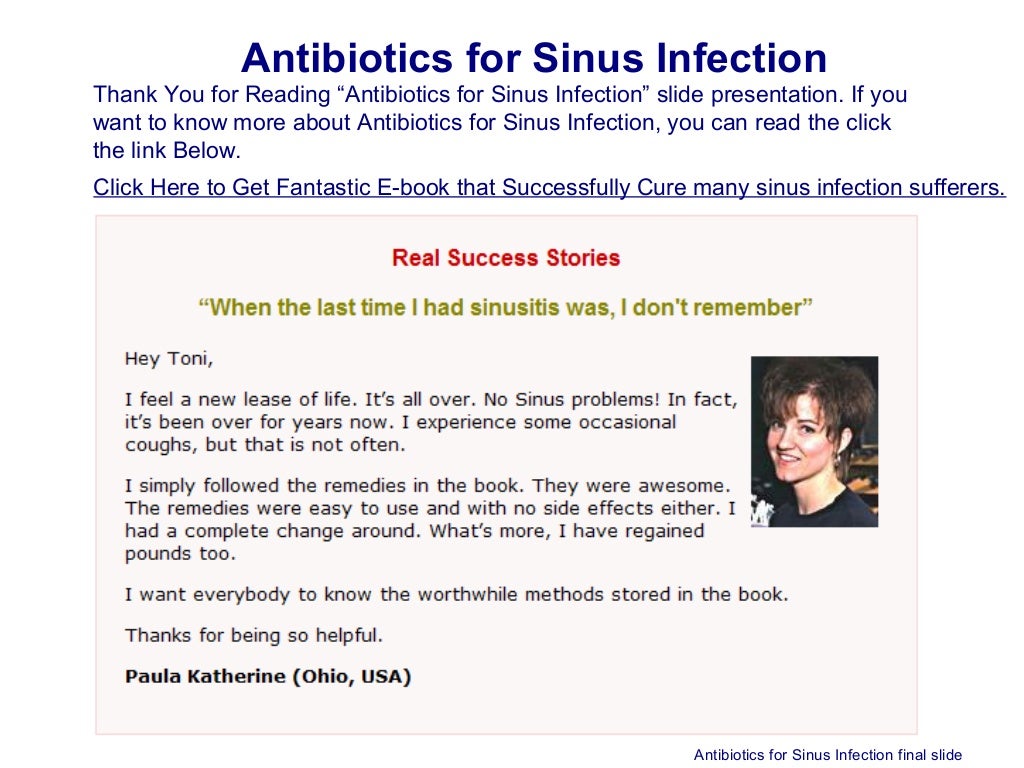 is antibiotic used for sinus infection