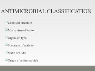 Comprehensive Overview of Antimicrobial Agents and Resistance ...