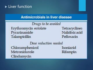  Liver function
 