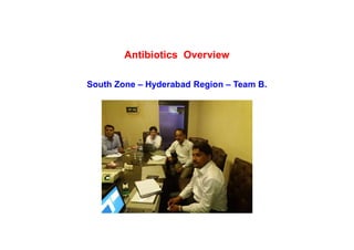 Antibiotics Overview
South Zone – Hyderabad Region – Team B.
 