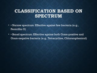 Antibiotics, classification - structure. | PPTX