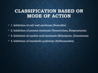 Antibiotics, classification - structure. | PPTX