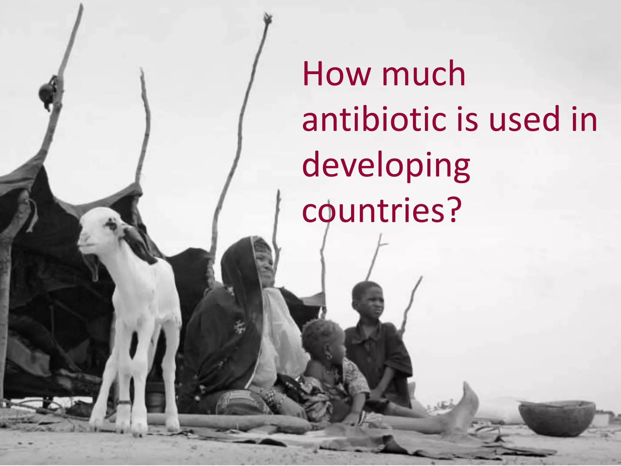 How much
antibiotic is used in
developing
countries?
 