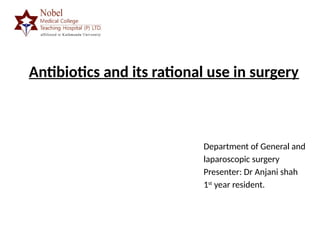 antibiotis use in surgery.pptx presentation | PPTX
