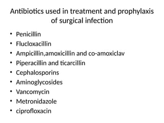 antibiotis use in surgery.pptx presentation | PPTX