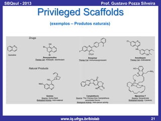 SBQsul - 2013

Prof. Gustavo Pozza Silveira

Privileged Scaffolds
(exemplos – Produtos naturais)

www.iq.ufrgs.br/biolab

21

 
