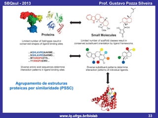 SBQsul - 2013

Prof. Gustavo Pozza Silveira

Agrupamento de estruturas
proteicas por similaridade (PSSC)

www.iq.ufrgs.br/biolab

33

 