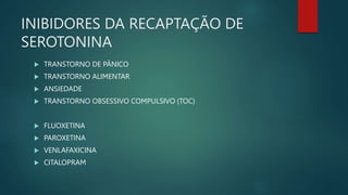 INIBIDORES DE APETITE
 SIBUTRAMINA
 METILFENIDATO
 