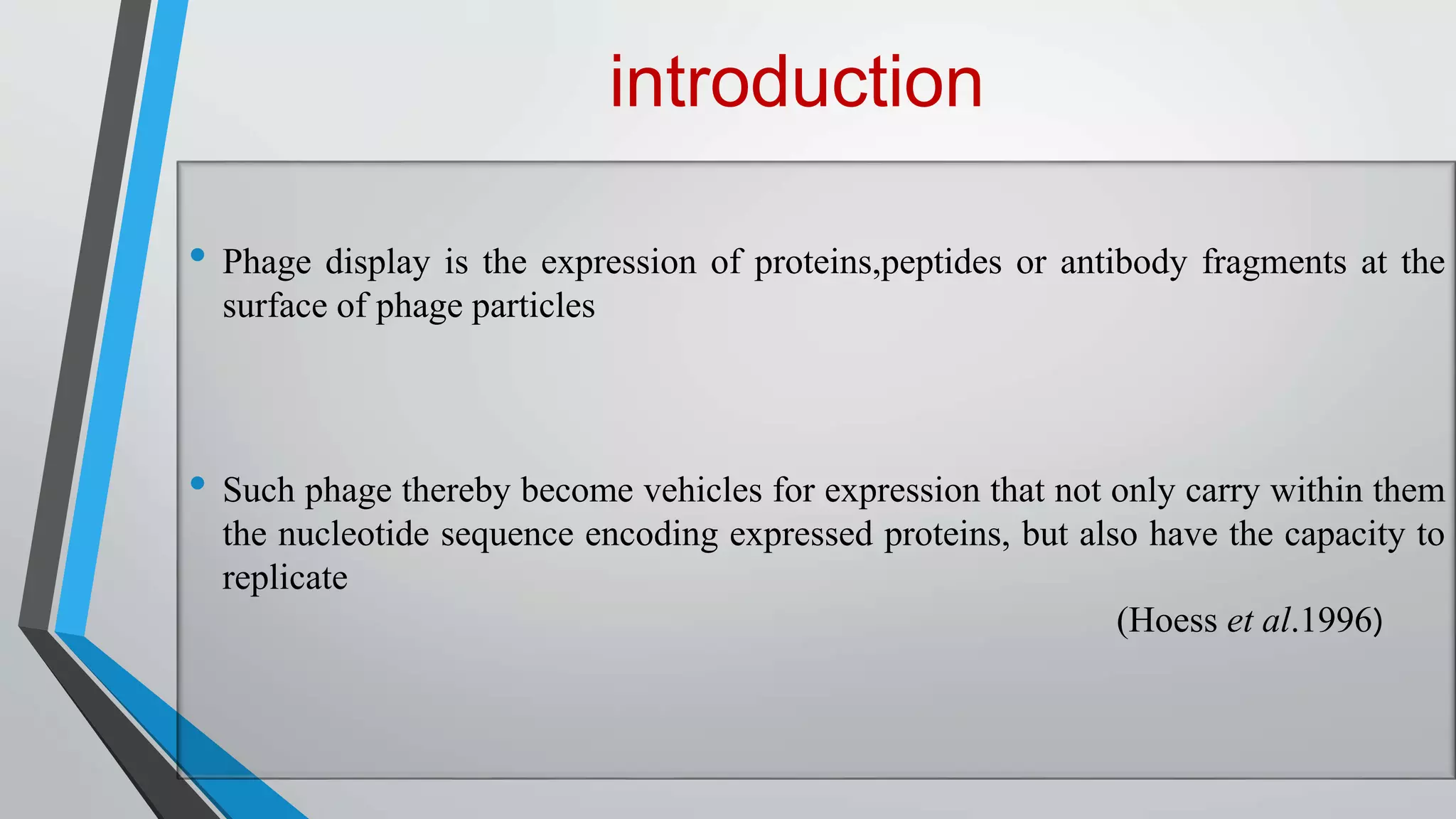 Antibody phage display technology | PPTX