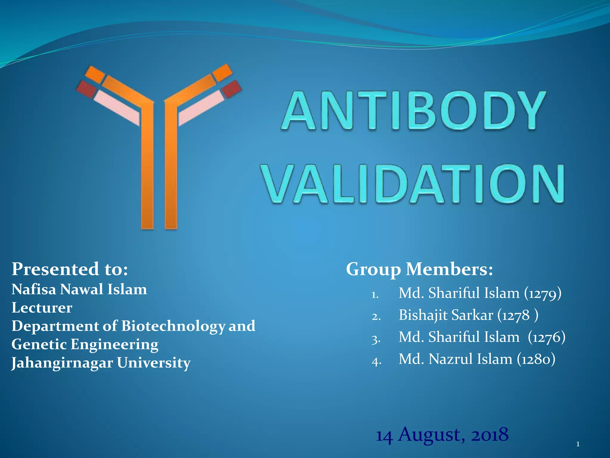 Antibody validation PPT